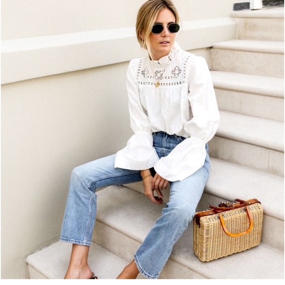 Free People Another Eternity Bell Sleeve Top, White, Size Medium NWT - Picture 2 of 8